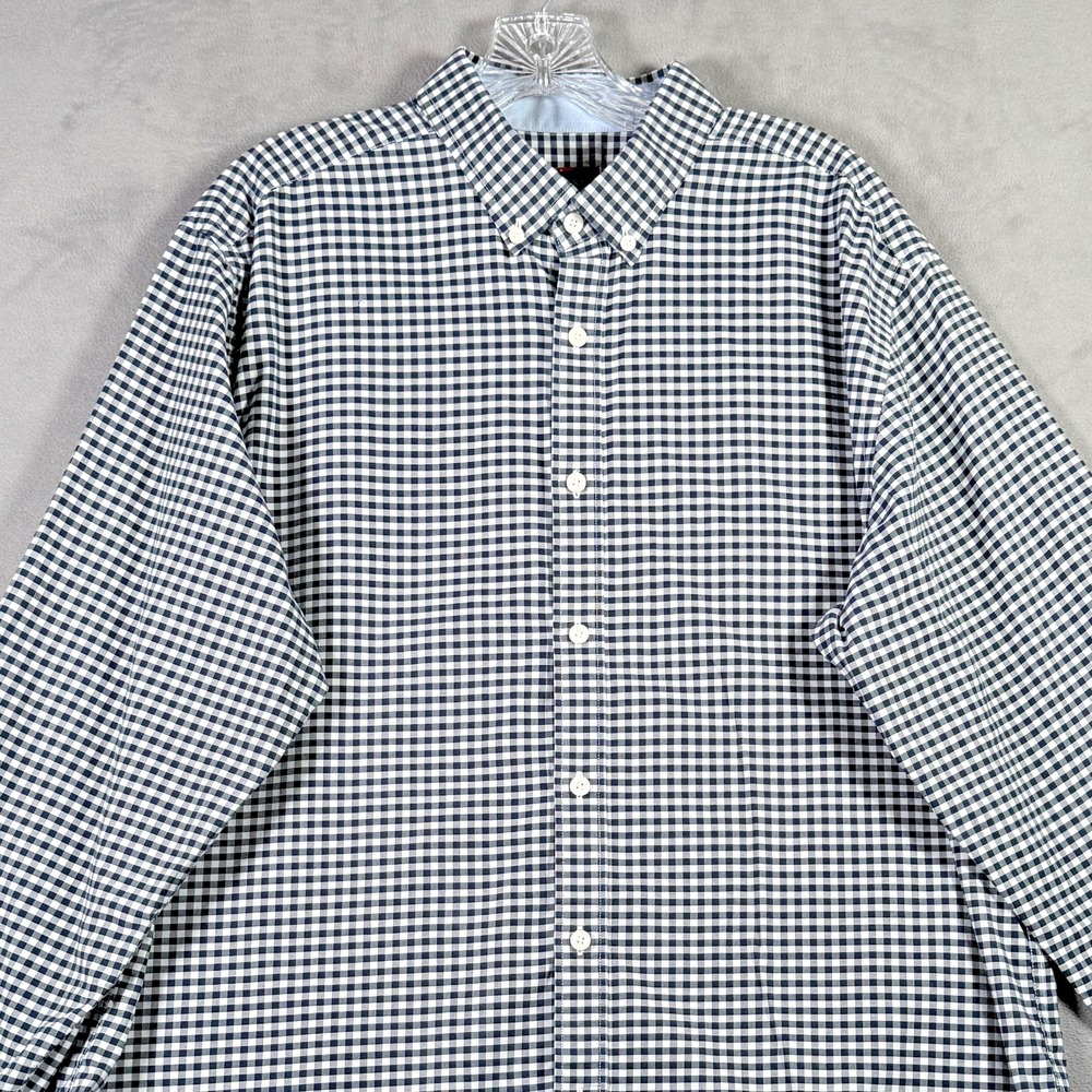 UNTUCKit Shirt Mens XL Black White‎ Gingham Check Button Down Long Sleeve Preppy